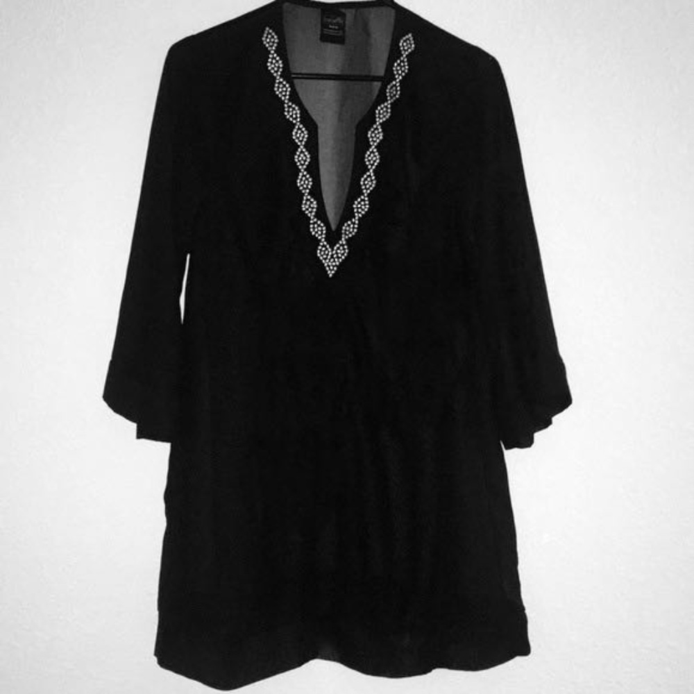 Catalina Black Sheer Bikini Cover Up